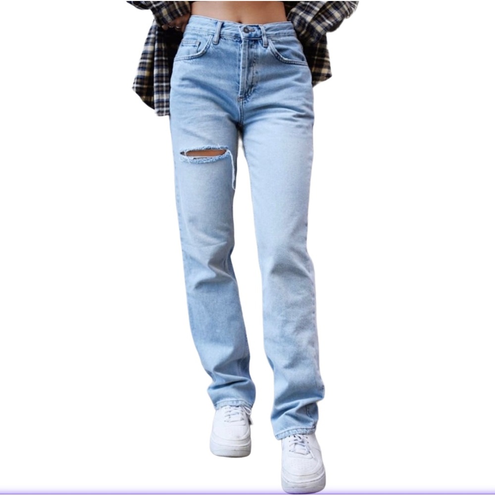 Subdued RIPPED‎ MOM  Straight Leg JEANS 28